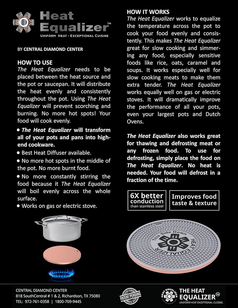 Heat Equalizer -6 inch None Stick Copper finish Heat Diffuser for Gas Stoves – Aluminum & Copper Alloy Hot Plate for Even Cooking-Burner Cover & Simmer Plate - Image 5